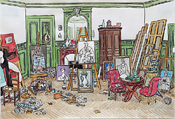 Picasso's Studio (Rue la Boetie, 1920)