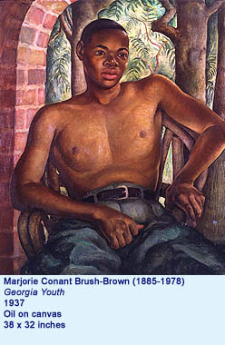Marjorie Conant Brush-Brown. Georgia Youth. 1937 Oil on canvas 38 x 32 inches